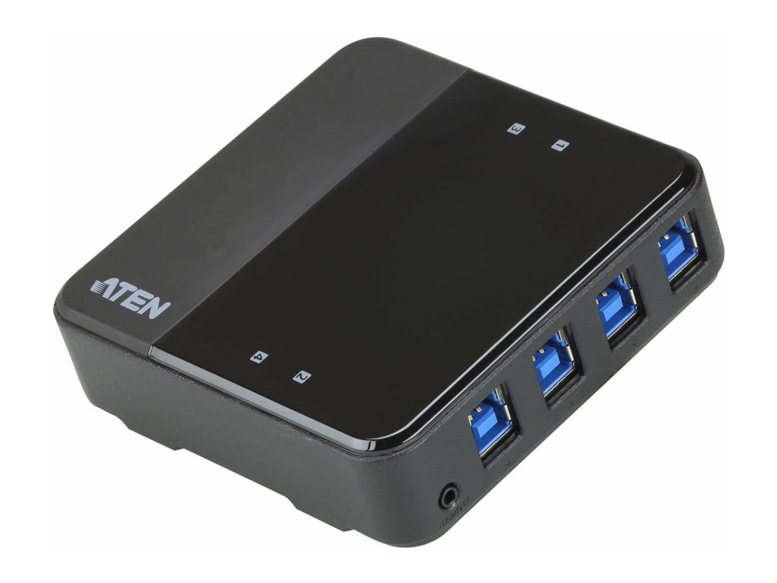 ATEN - US3344 4 x 4 Peripheral Sharing Switch USB 3.2 Gen 1 USB Hubs - Black