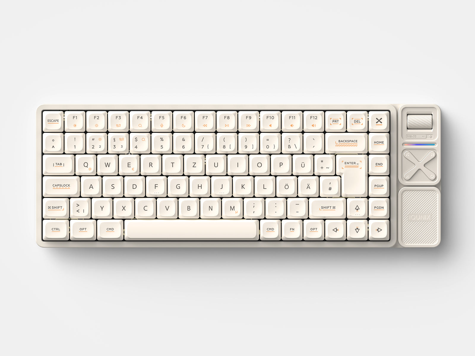 IQUNIX - Magi75 Pro ISO DE Wireless Keyboards - Ochre White