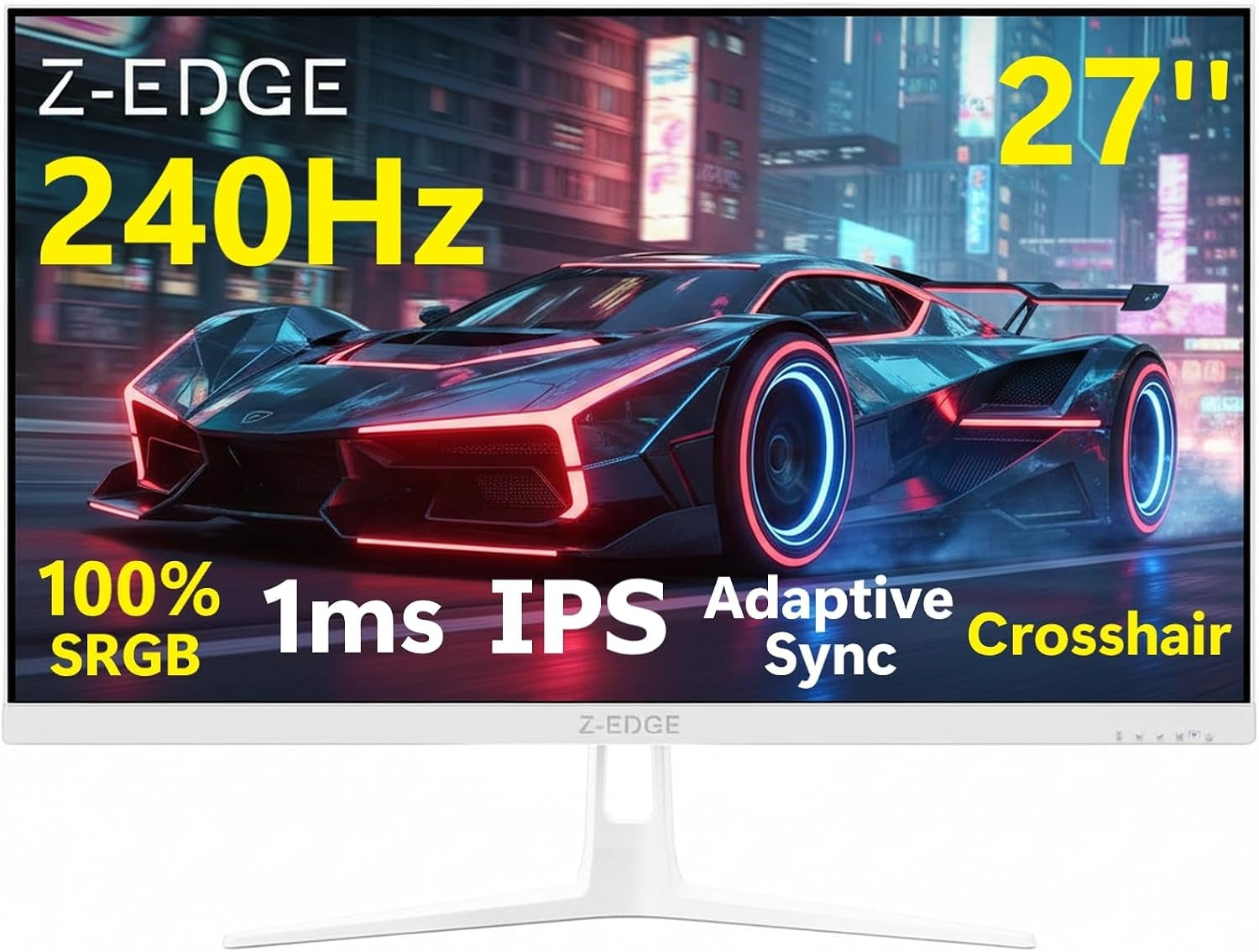 Z-EDGE - 27" UG27PJ Full HD 240Hz Gaming Monitors - White