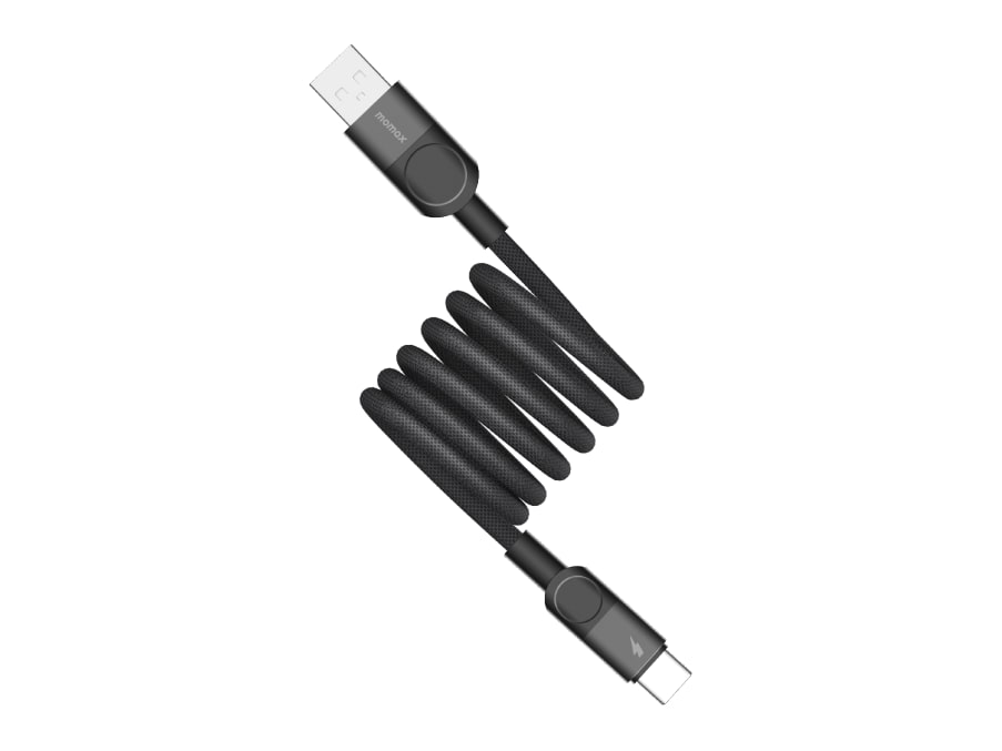 MOMAX - Mag.Link Magnetic USB-A to USB-C Cable 66W 1m Black USB-C Cables