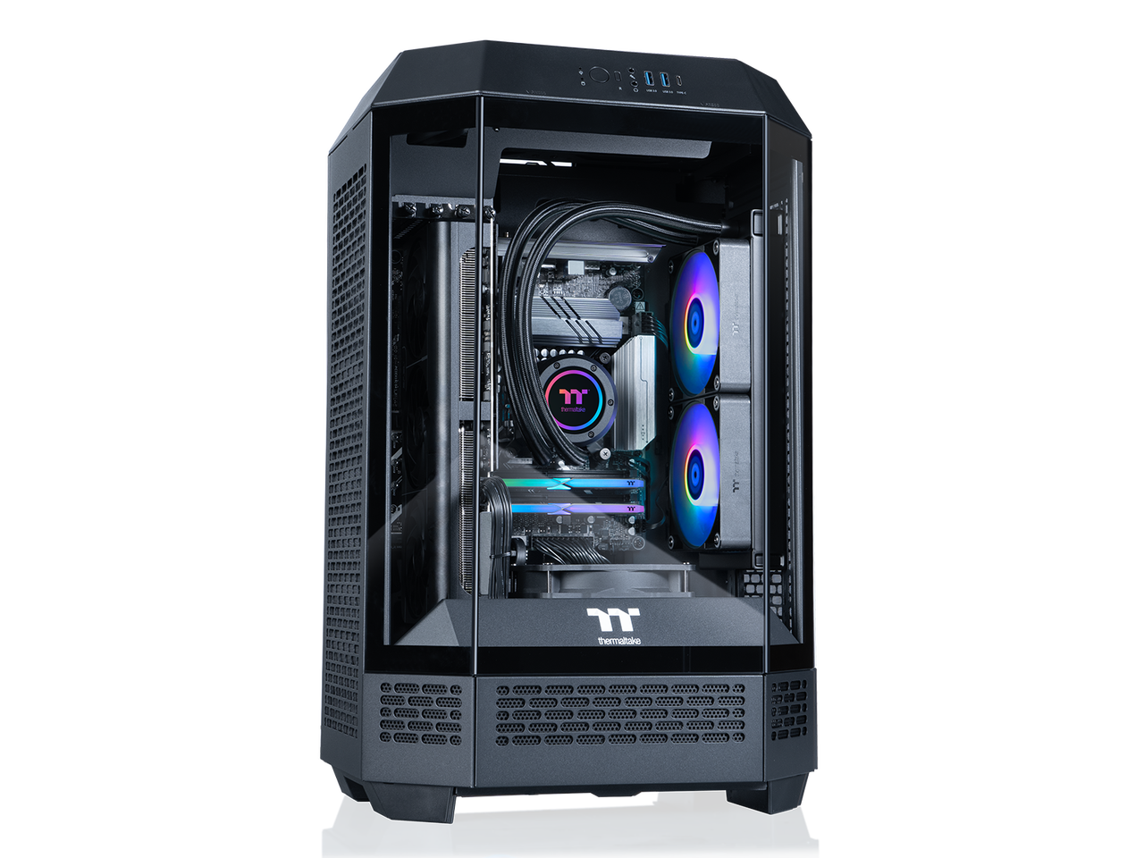 Thermaltake - Reactor 7897X - AMD Ryzen 7 7800X3D chip - 32GB Memory - 2TB SSD - Black