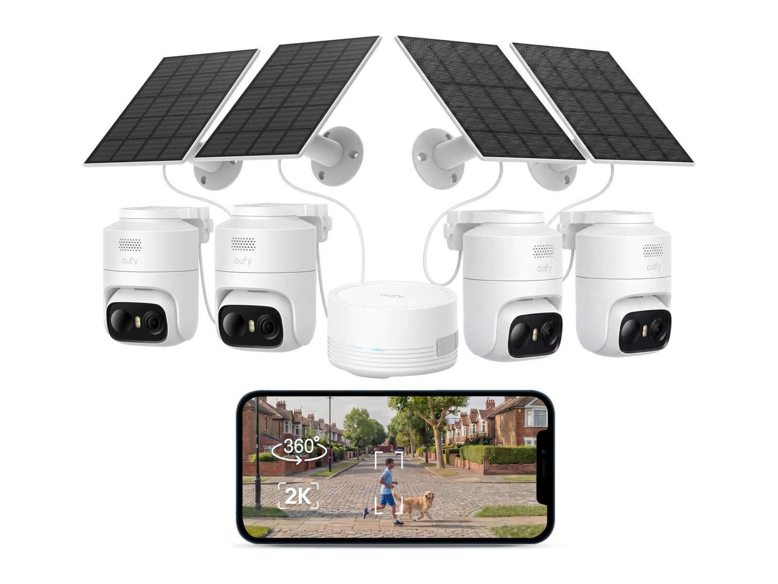 Eufy - eufyCam C37 4 Pack and HomeBase Mini Bundle Security Cameras