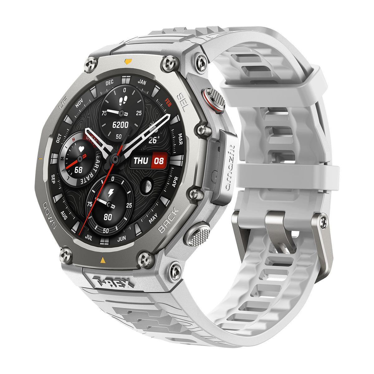 Amazfit - T-Rex 3 GPS 48mm Rugged Smartwatch - Haze Gray