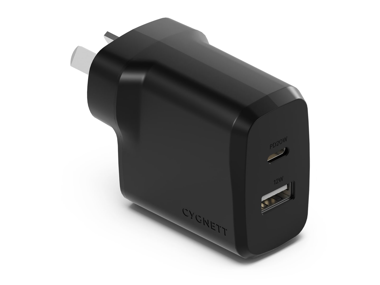 Cygnett - PowerPlus 32W Dual Port Wall Charger - Black Wall Chargers