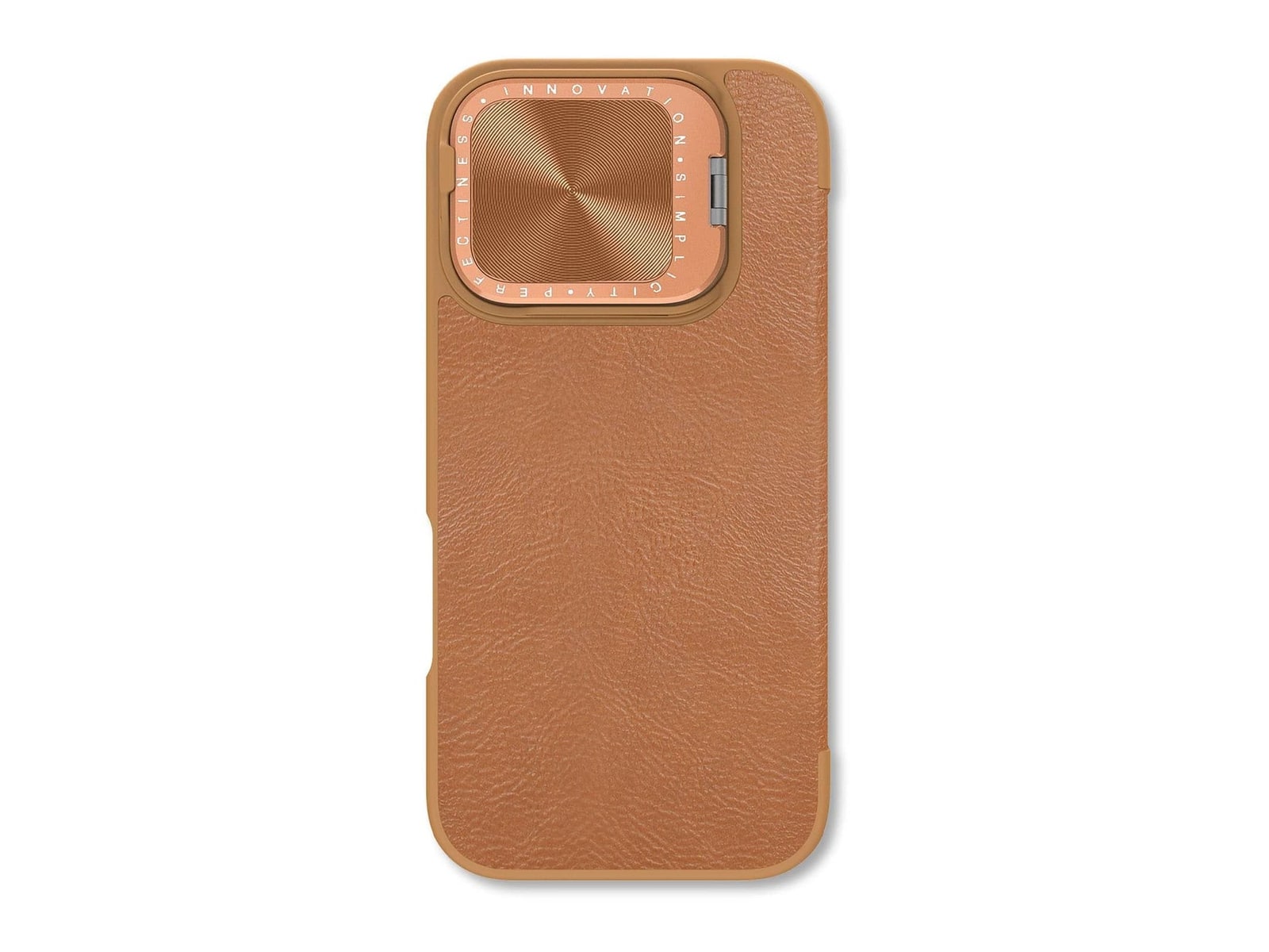 Nillkin - Qin CamProp Leather Case - iPhone 16 Pro Max - Brown