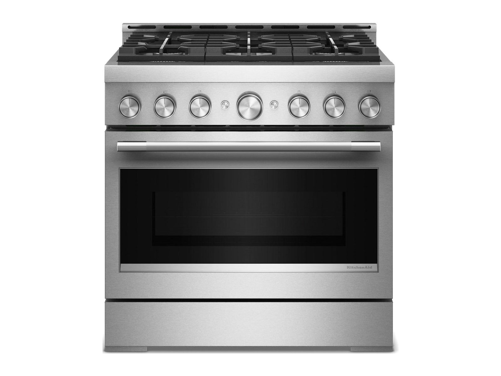 KitchenAid - Commercial-Style Gas Range with No Preheat Air Fry Mode 36-Inch Wide Stainless Steel Ovens & Ranges
