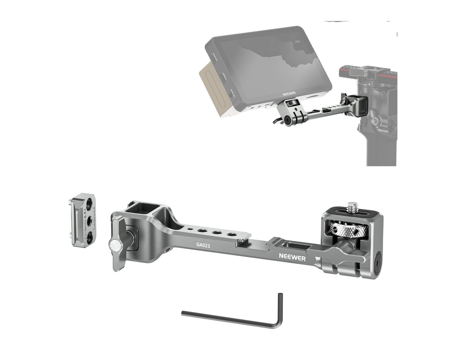 Neewer - GA021 360 Rotatable NATO Monitor Mount for RS/Ronin Gimbal Camera Accessories