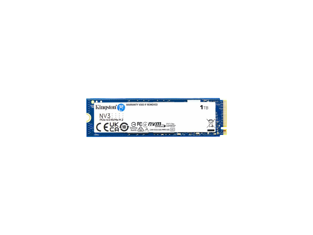 Kingston - NV3 1TB M.2 SSDs - PCIe 4.0 x4 NVMe Bulk Packaging
