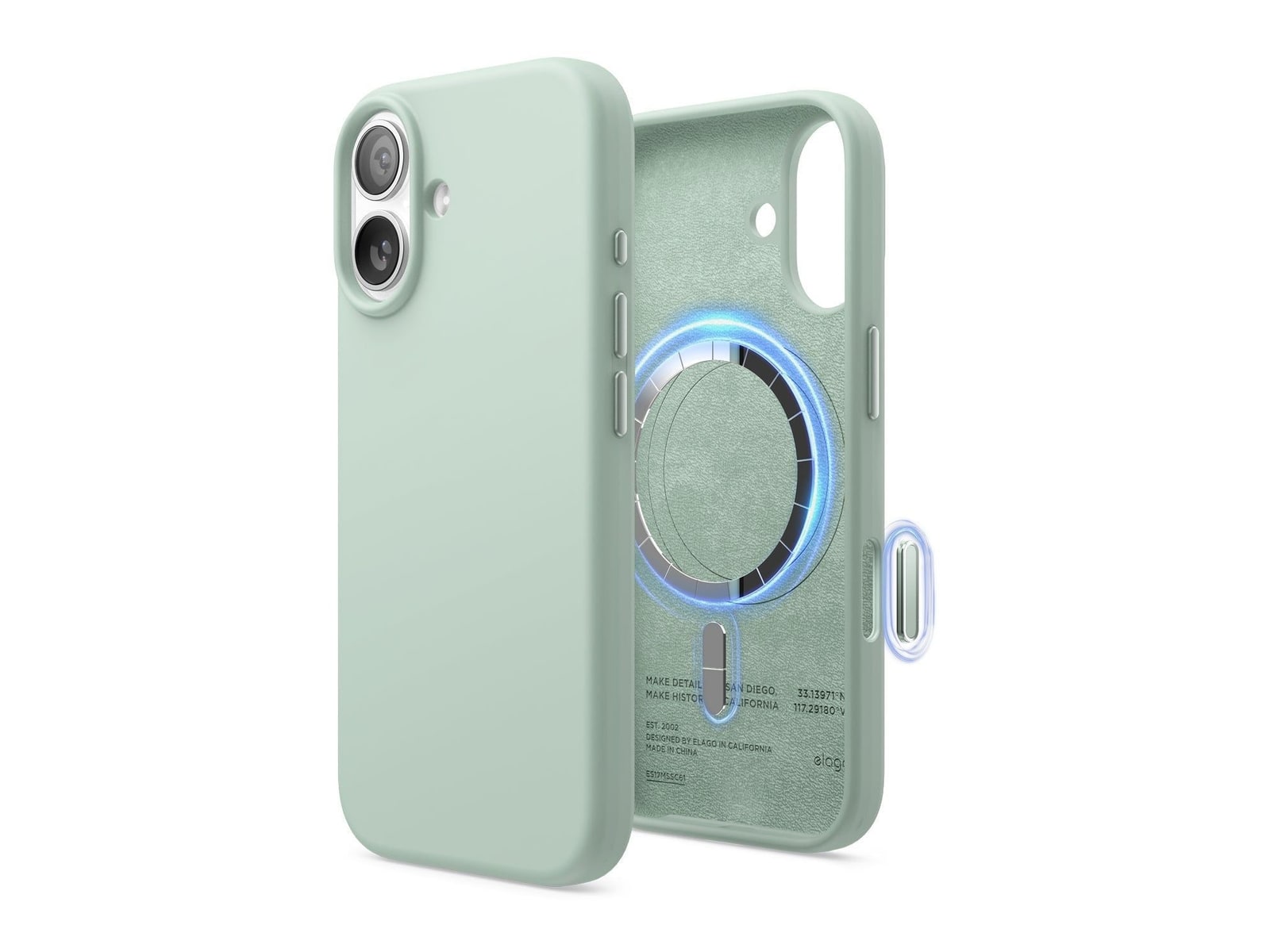 elago - MagSafe Silicone Case - iPhone 17 - Mint