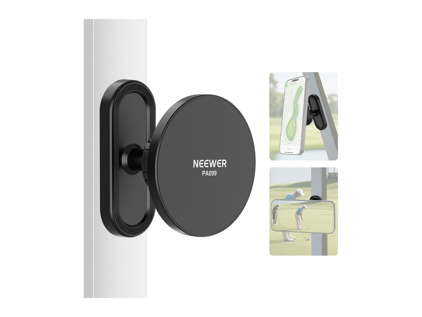Neewer - PA099 Magnetic Golf Cart Phone Holder Mount Camera Accessories
