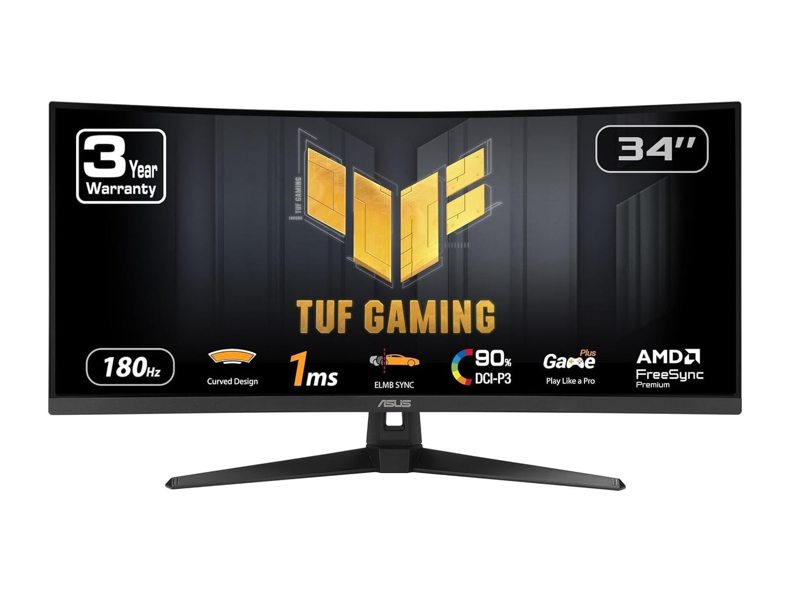 ASUS - 34" TUF Gaming VG34VQ3B UWQHD 180Hz Ultrawide Monitors