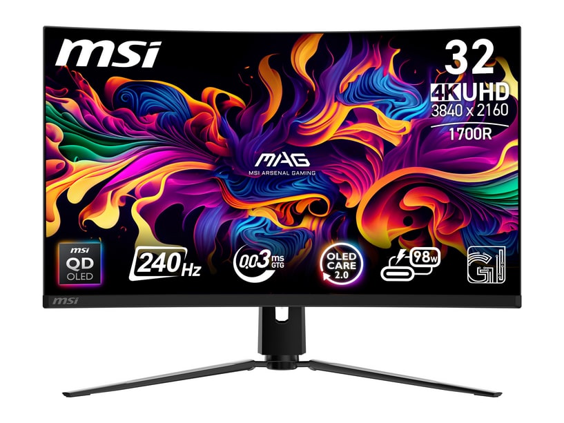 MSI - 31.5" MPG 321CURXDE 4K UHD 240Hz OLED Monitors