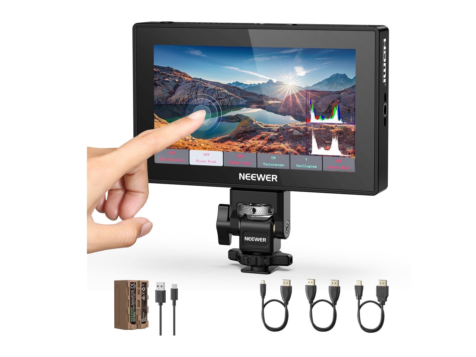 Neewer - F500 PRO LED 5.5" Camera Touch Screen Monitor Camera Accessories