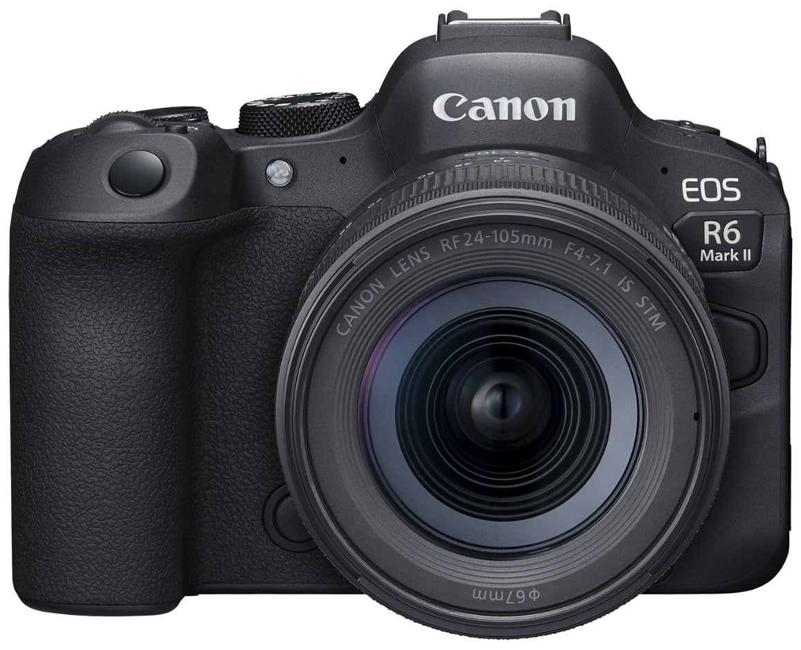 Canon - EOS R6 Mark II 24.2 MP Mirrorless Cameras RF24-105mm F4-7.1 Lens Kit - Black