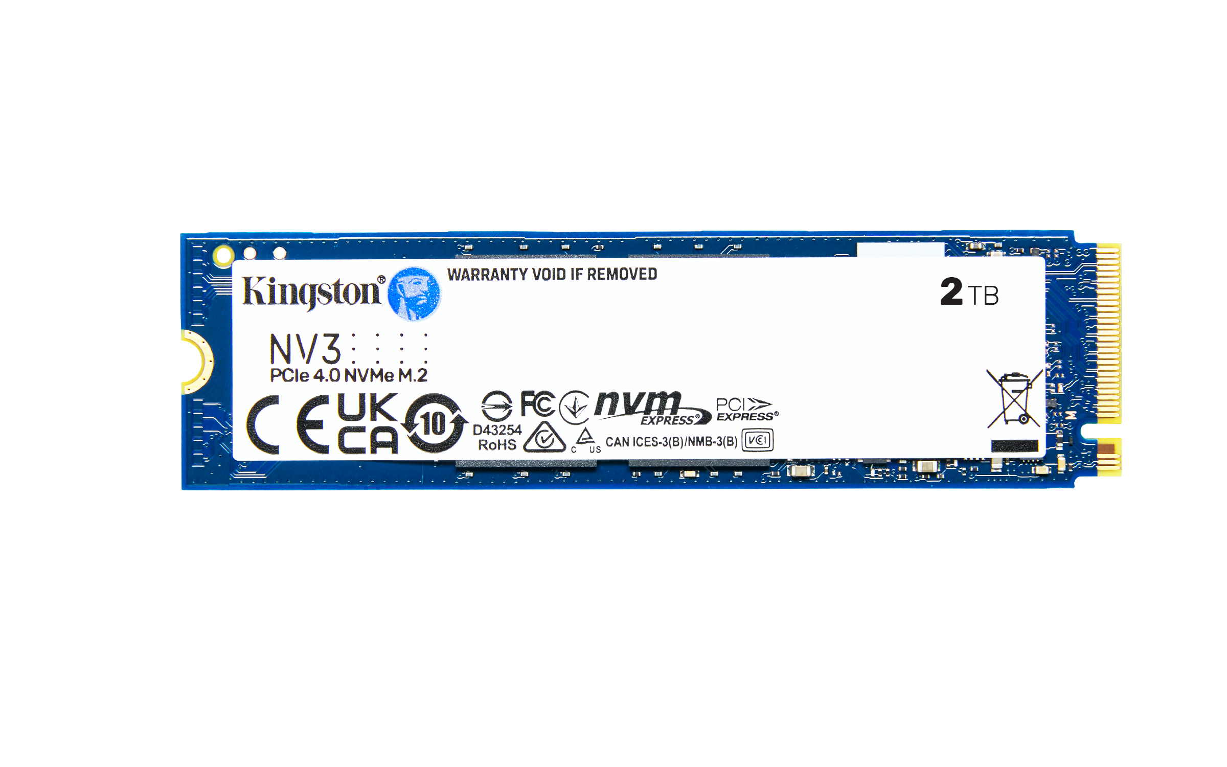 Kingston - NV3 2TB M.2 SSDs - PCIe 4.0 x4 NVMe