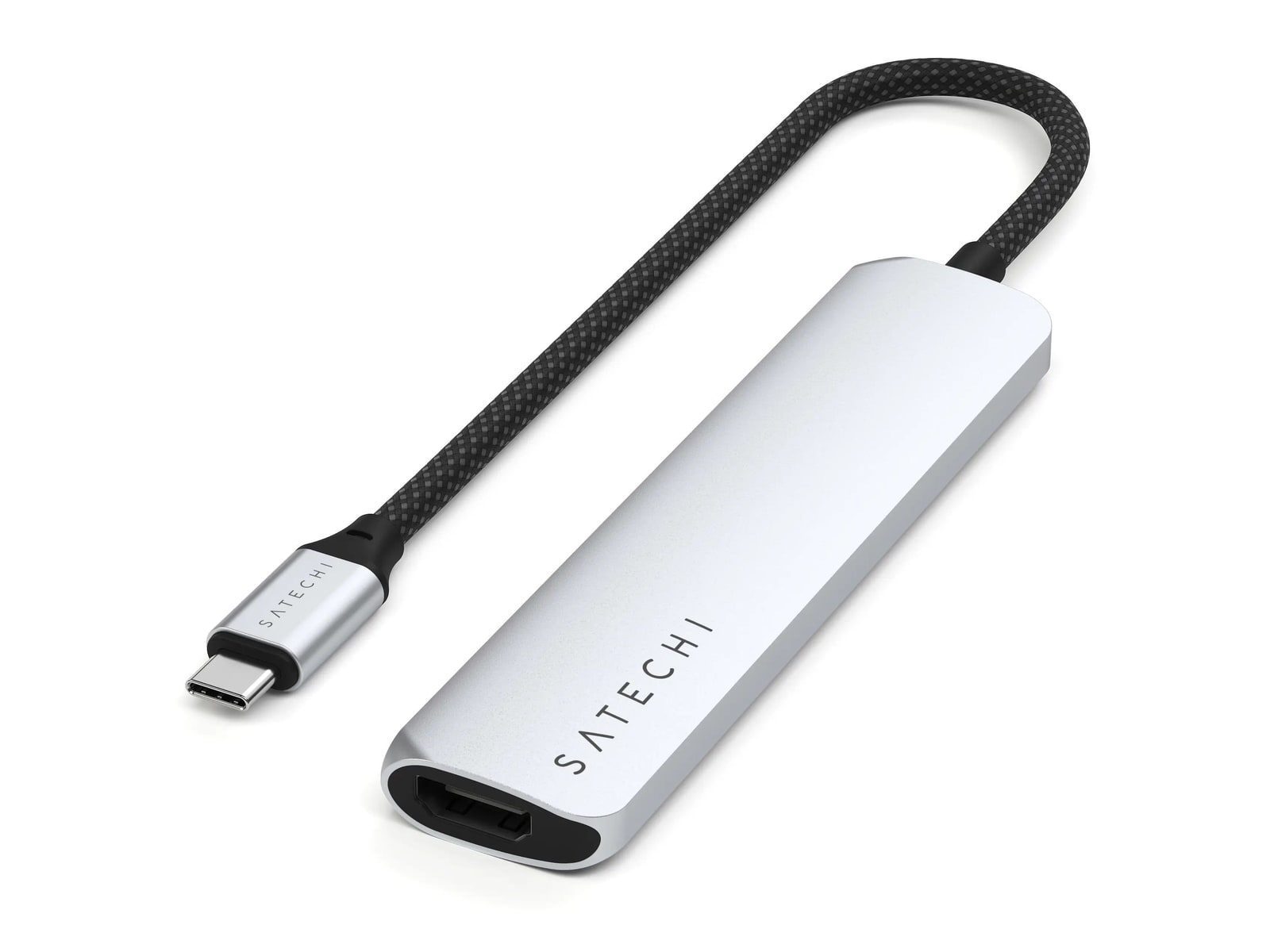 Satechi - 6-in-1 USB-C Slim Multiport Adapter USB-C USB Hubs - Silver