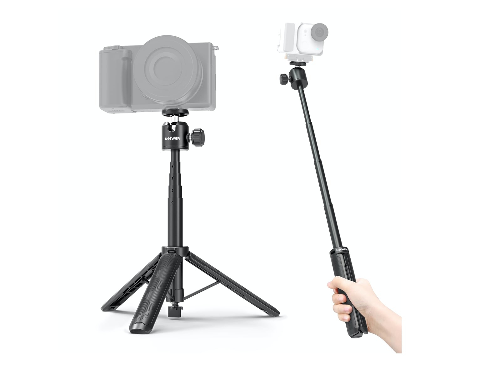 Neewer - BASICS DT001 Extendable Selfie Stick Tripod Camera Accessories