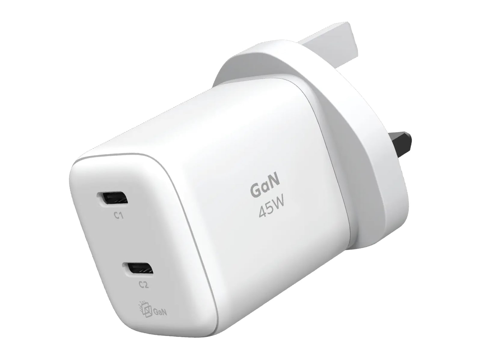 MOMAX - 1-Charge 45W 2-Port GaN Charger White Wall Chargers