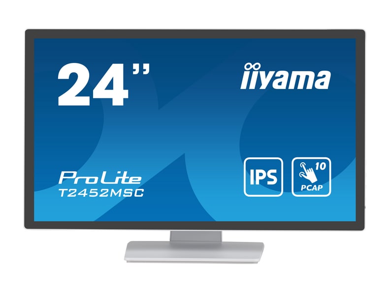 iiyama - 24" ProLite T2452MSC-W1 Full HD 60Hz Touch Screen Monitors - White