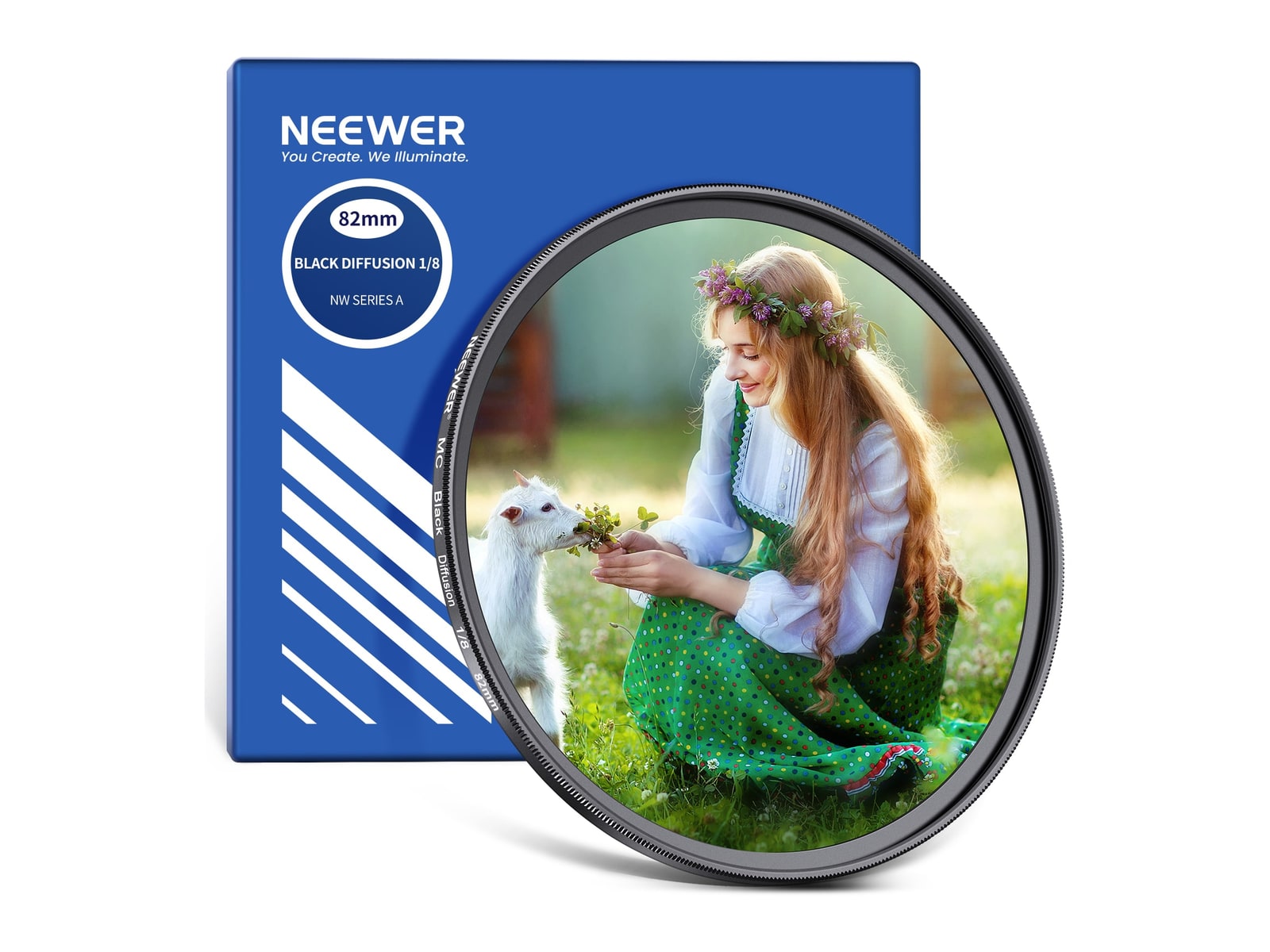 Neewer - 1/4 Black Diffusion Filter Cinematic Dreamy Effect Filter Camera Accessories