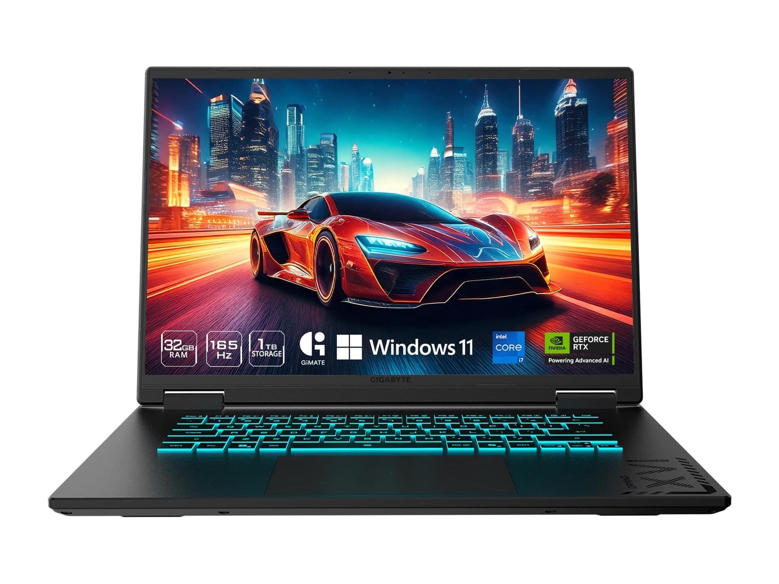 Gigabyte - GAMING A16 CVHI3US864SH 16" - Intel Core i7-13620H chip - 32GB Memory - 1TB SSD - Black Steel