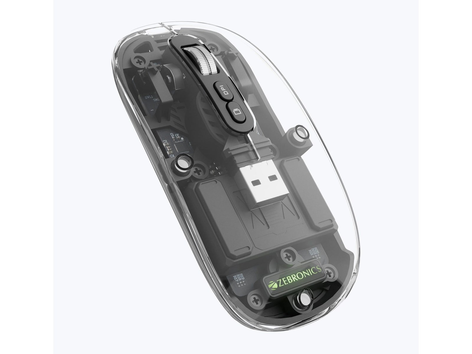 Zebronics - Zeb Sheer Wireless Mice - Gray