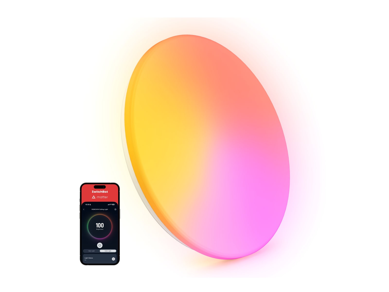 SwitchBot - RGBICWW Ceiling Light 15inch Smart Lighting (EU)