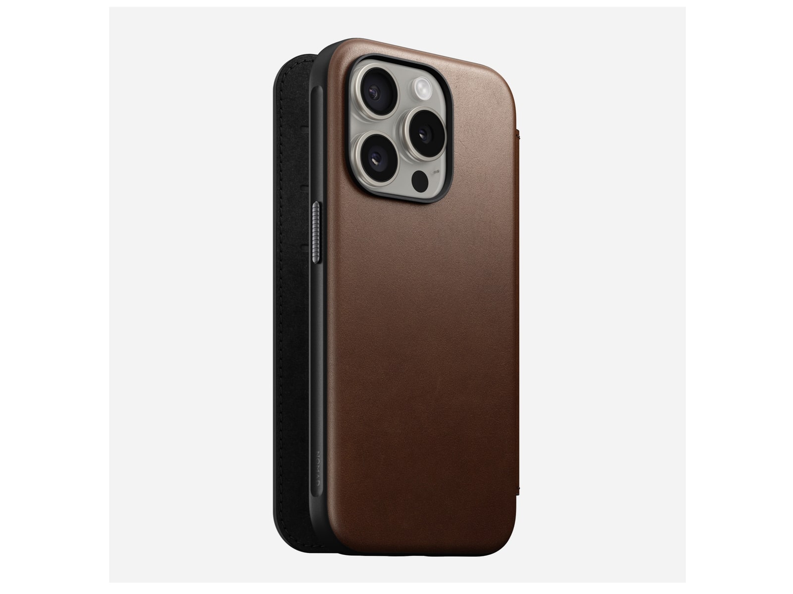 Nomad - Modern Leather Folio - iPhone 15 Pro - Brown