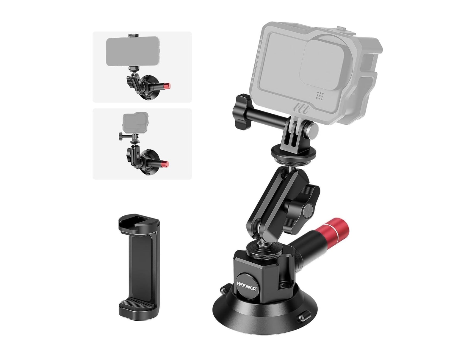 Neewer - CA104/CA105 Suction Cup Mount with Arm