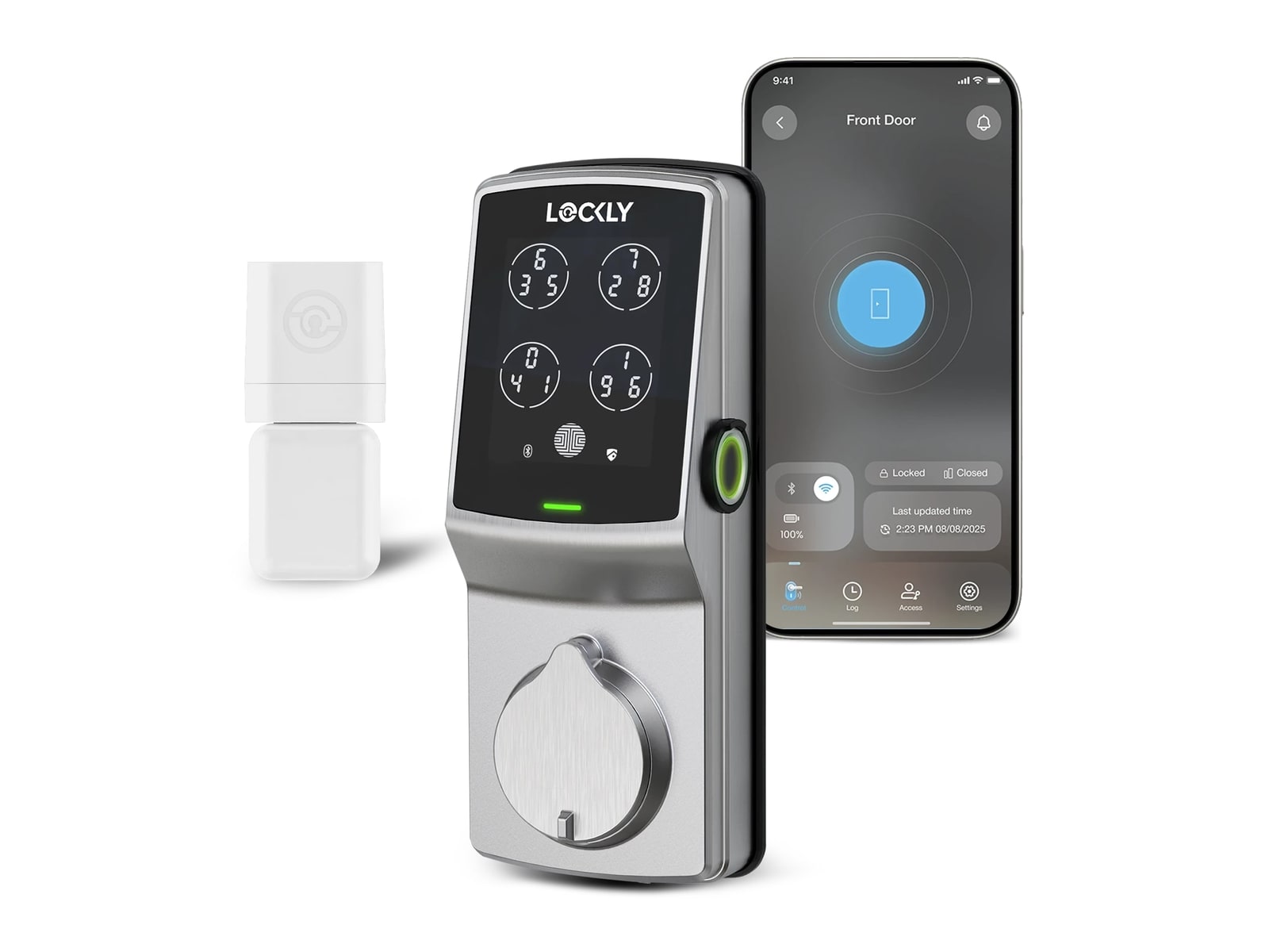 Lockly - Secure ProHT Deadbolt High Traffic Edition - Satin Nickel Smart Locks