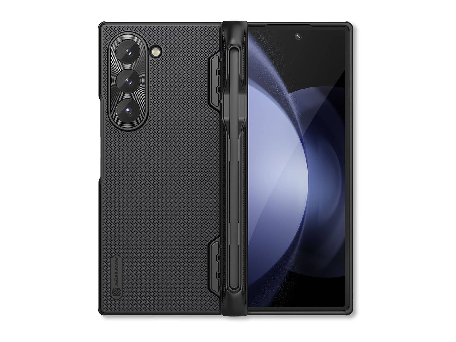 Nillkin - Super Frosted Shield Fold Case with Pen Holder - Galaxy Z Fold 6 - Matte Black