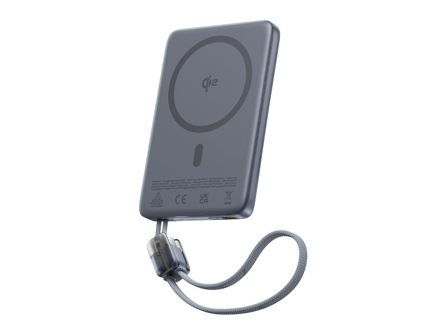 Baseus - PicoGo AM41 Magnetic with Built-in Cable 10000 mAh Gray Power Banks