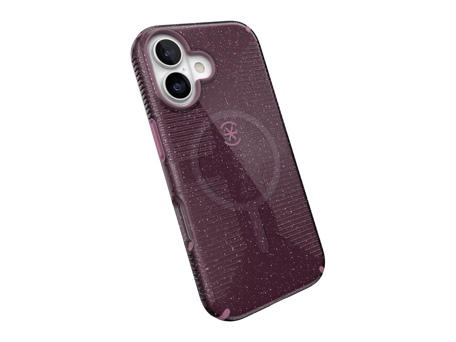 Speck - CandyShell Grip + Glitter MagSafe - iPhone 17 - Plumberry Glitter