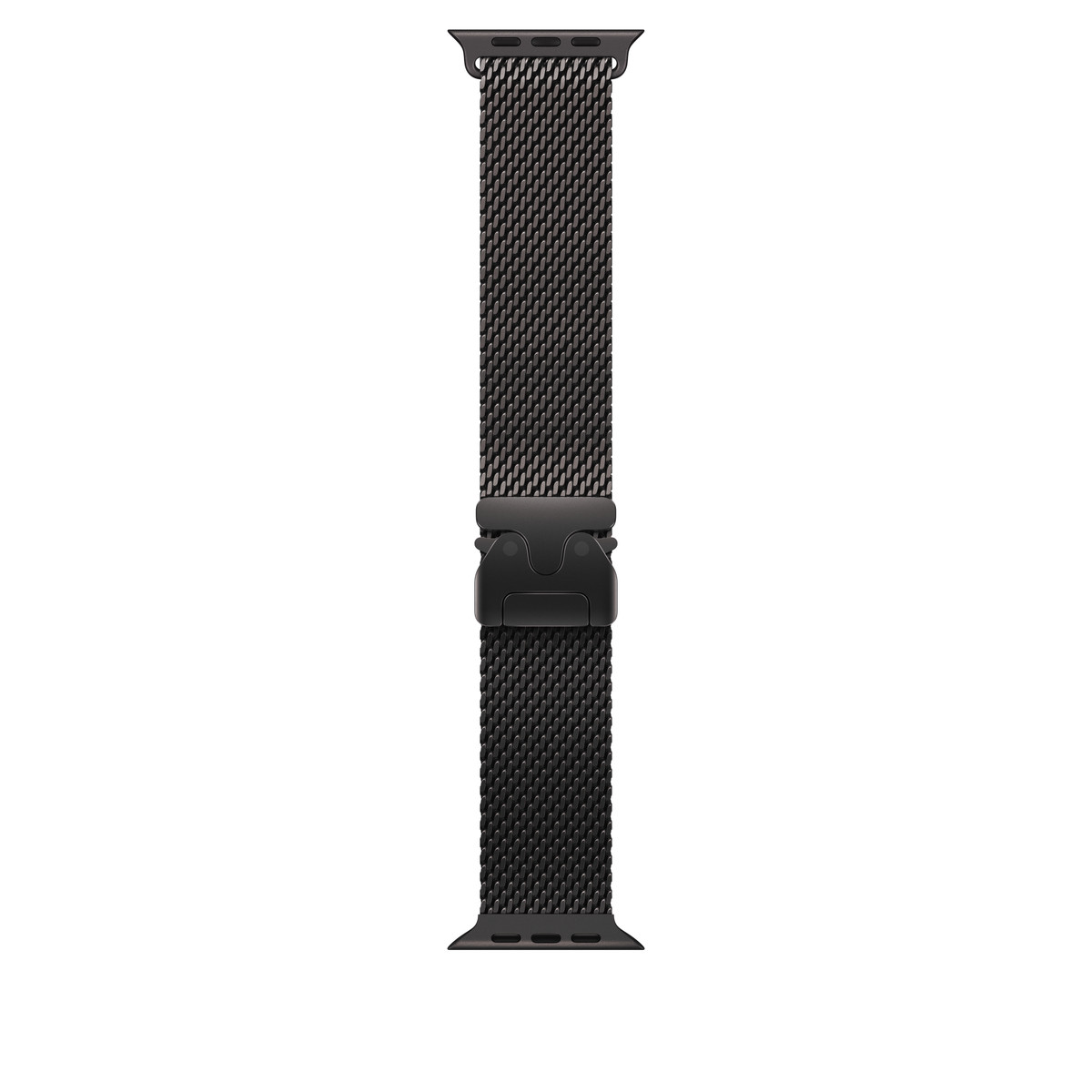 Apple - Apple Watch Titanium Milanese Loop - 49mm - Large - Black