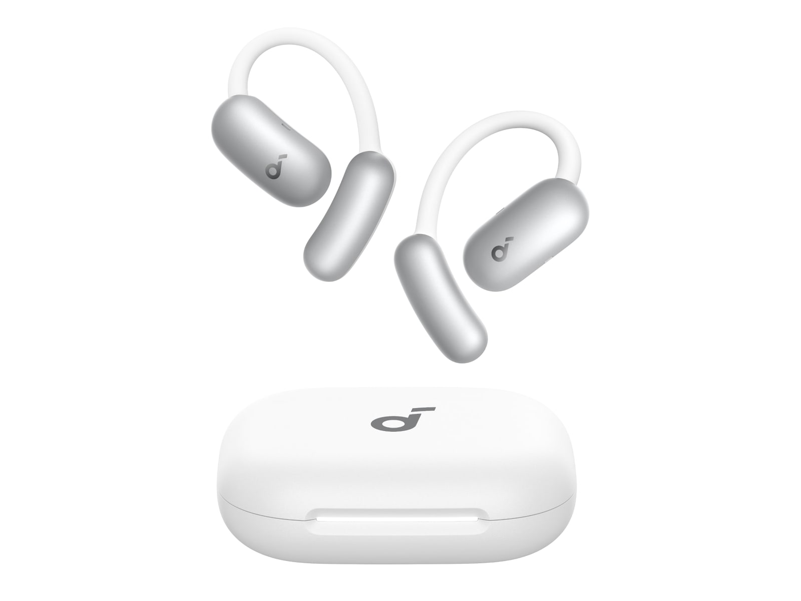Soundcore - AeroFit 2 AI Assistant Bluetooth True Wireless Earbuds - Pearl White