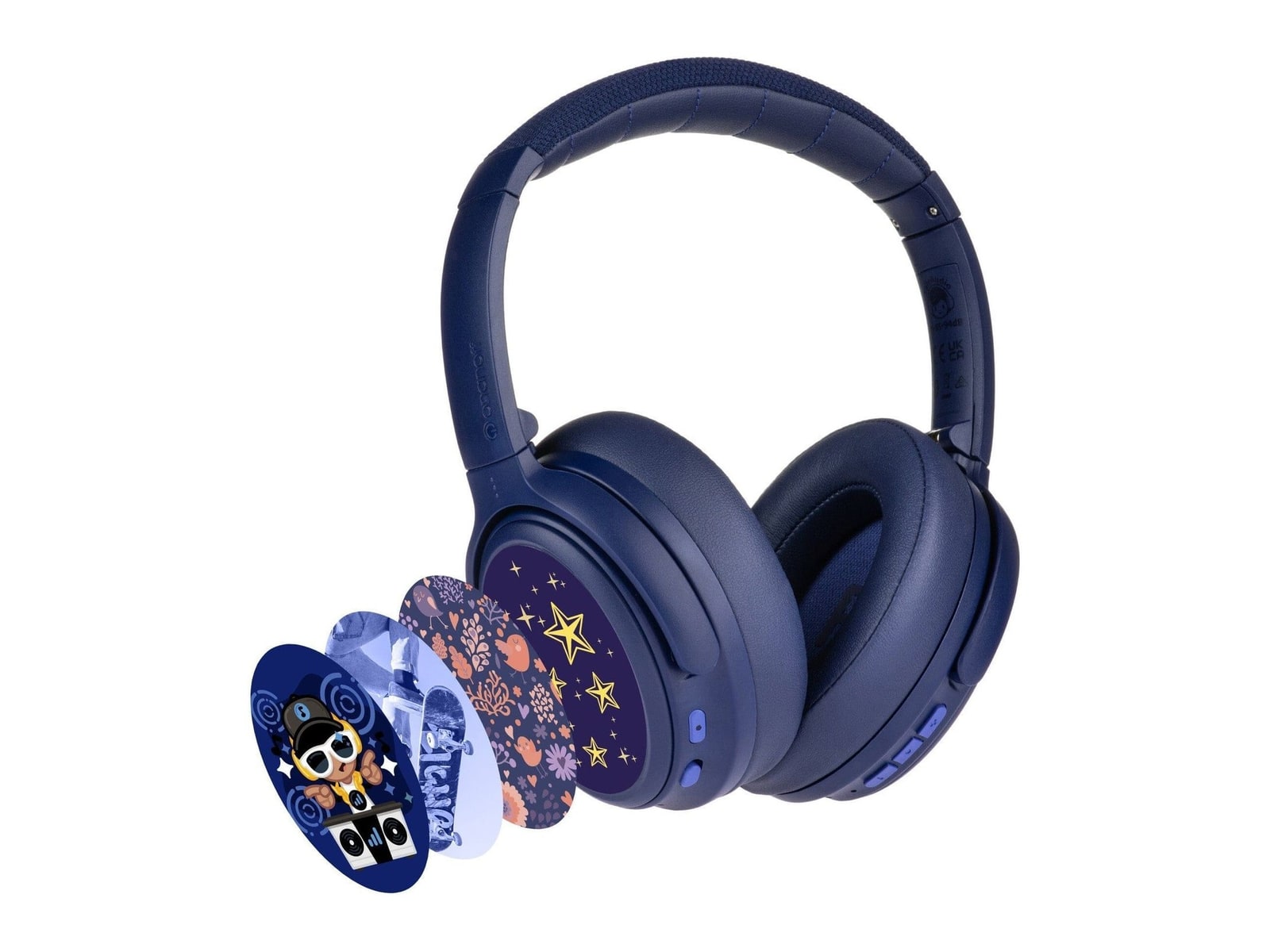 BuddyPhones - CosmosFun Wireless Over-Ear Headphones - Blue