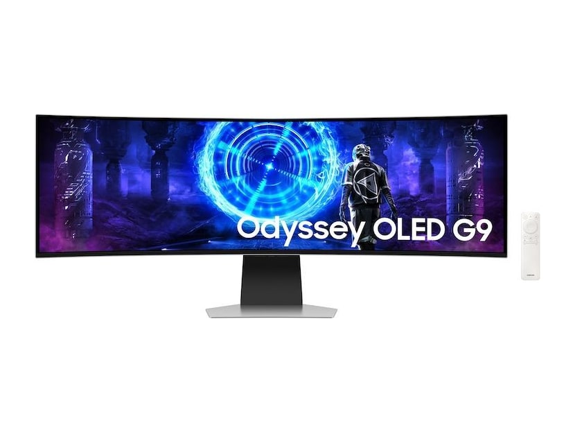 Samsung - 49 inch Odyssey OLED G9 (G95SD) 5120 x 1440 240Hz OLED Monitors - Silver