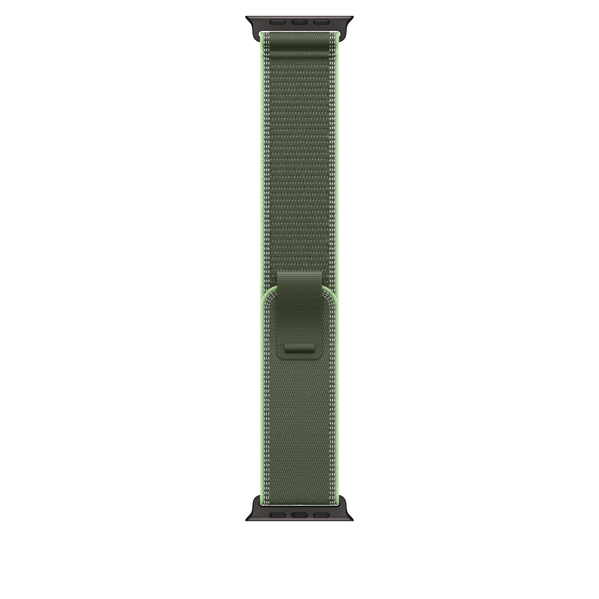 Apple - Apple Watch Trail Loop - 49mm - M/L - Black Titanium Finish - Green/Neon
