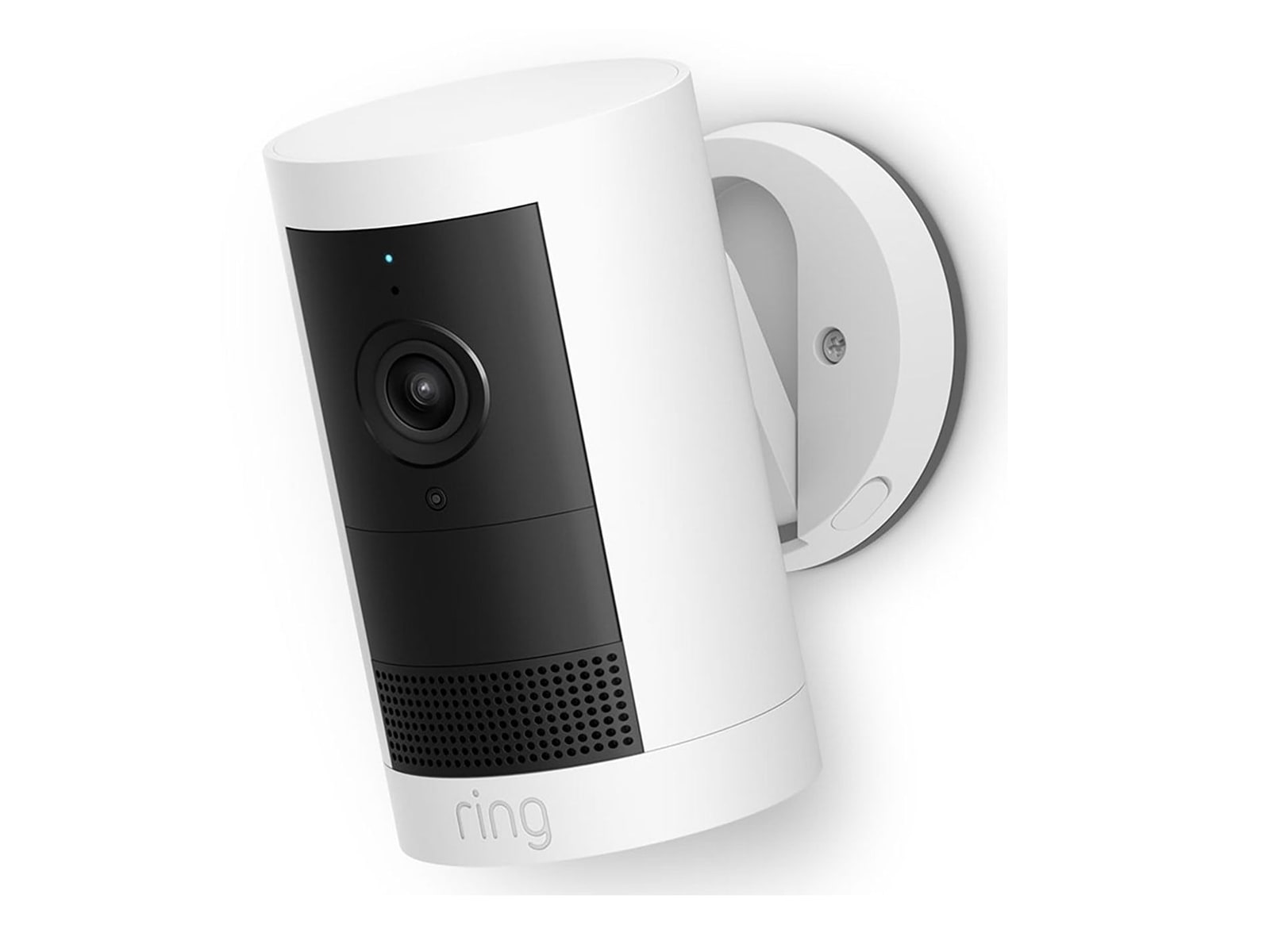 Ring - Outdoor Cam Plus Battery with 2K Video and Ring Vision, Low-Light Sight, and Mount-Anywhere Versatility White Security Cameras