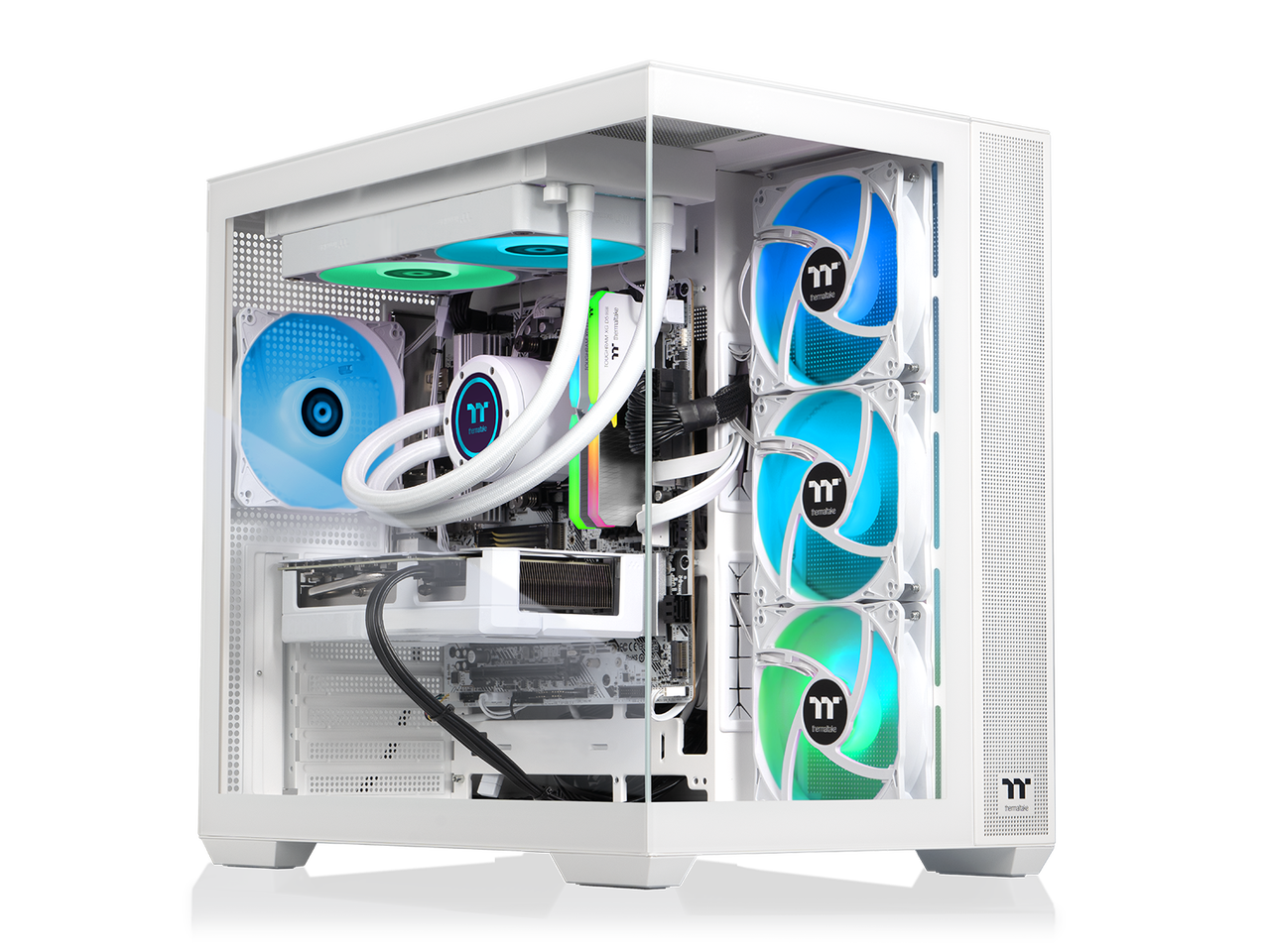 Thermaltake - LCGS View 7897XS-380 - AMD Ryzen 7 7800X3D chip - 32GB Memory - 1TB SSD - White