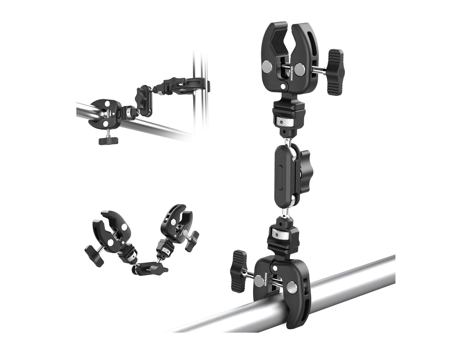 Neewer - UA060 Double Super Clamp Camera Mount with Magic Arm & NATO Interface Camera Accessories