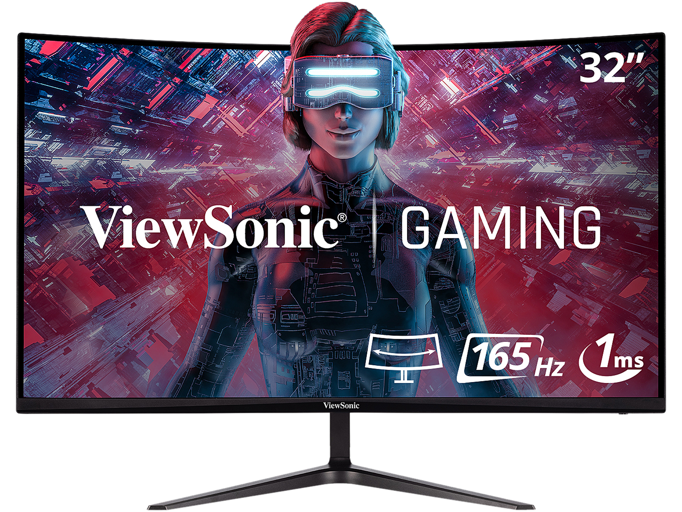 ViewSonic - 31.5" VX3218-PC-MHD FHD 165Hz Gaming Monitors - Black
