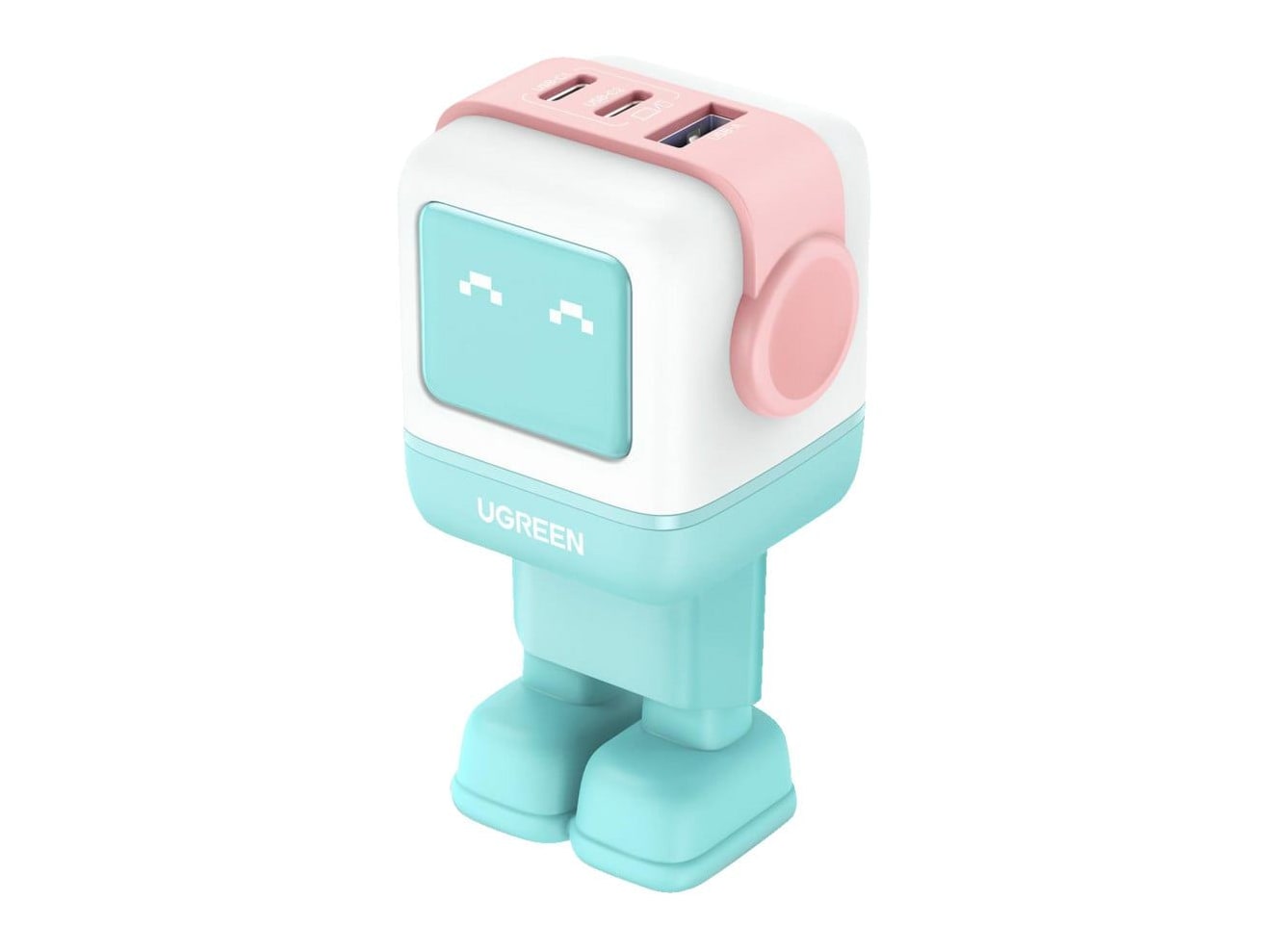 UGREEN - Uno RG 65W 3-Port GaN Charger Pink Wall Chargers
