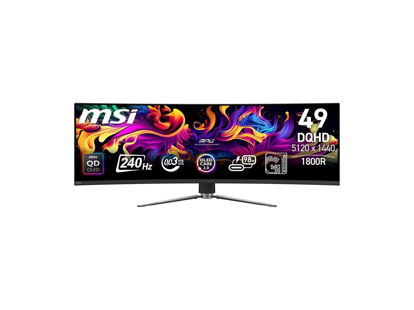 MSI - 49" MPG 491CQPX QD-OLED DQHD 240Hz OLED Monitors