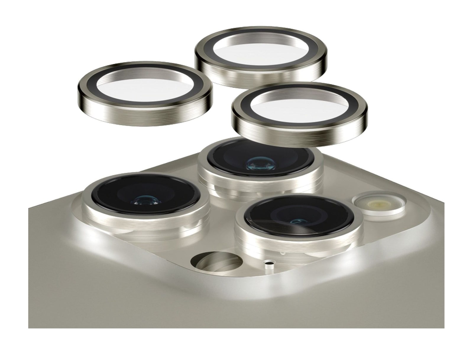 PanzerGlass - Hoops Metal Camera Lens Protector Natural iPhone 15 Pro