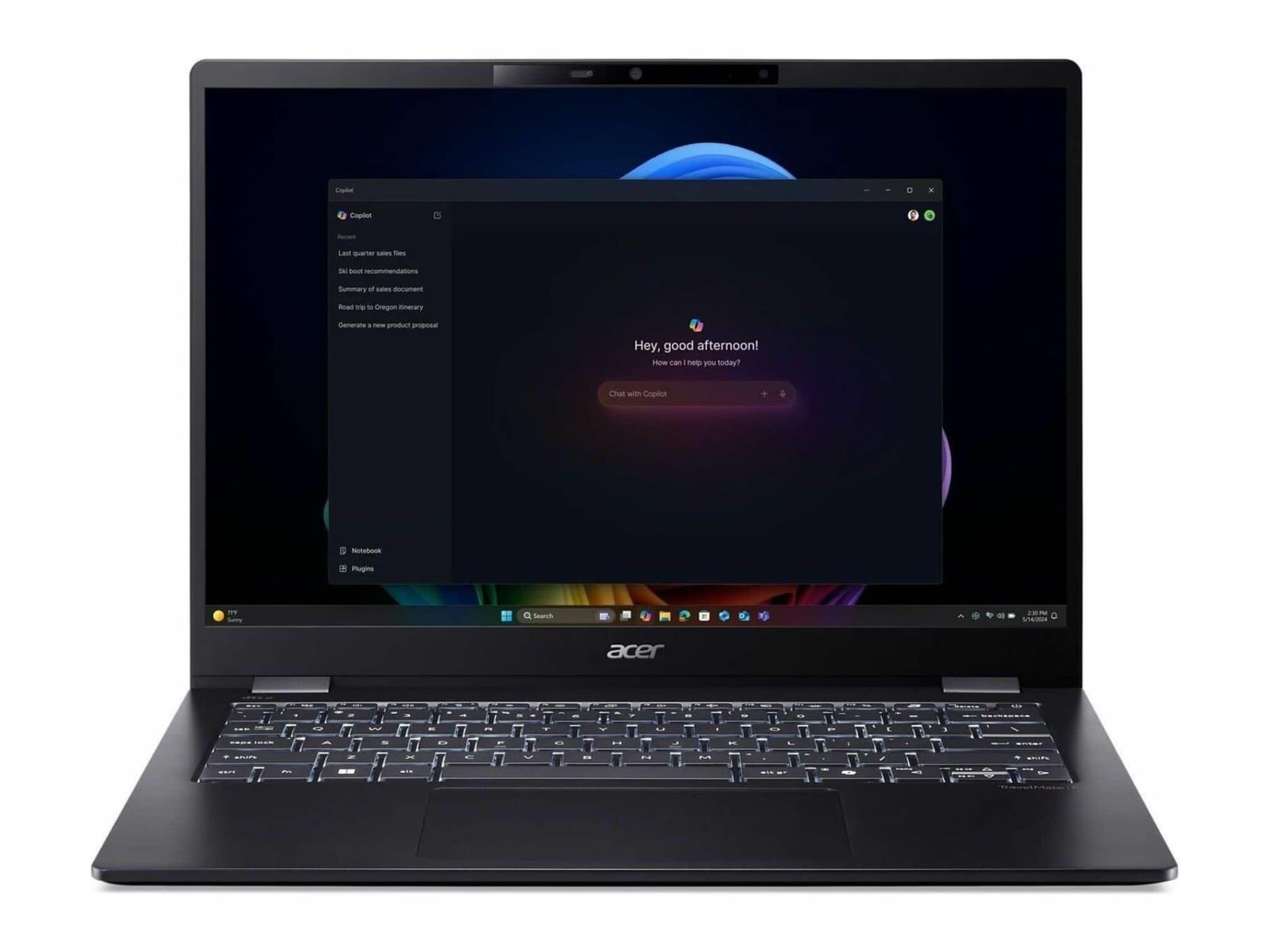Acer - TravelMate P6 14 AI P614-54 NX.BJJAA.001 14" - Intel Core Ultra 7 256V chip - 16GB Memory - 1TB SSD - Black