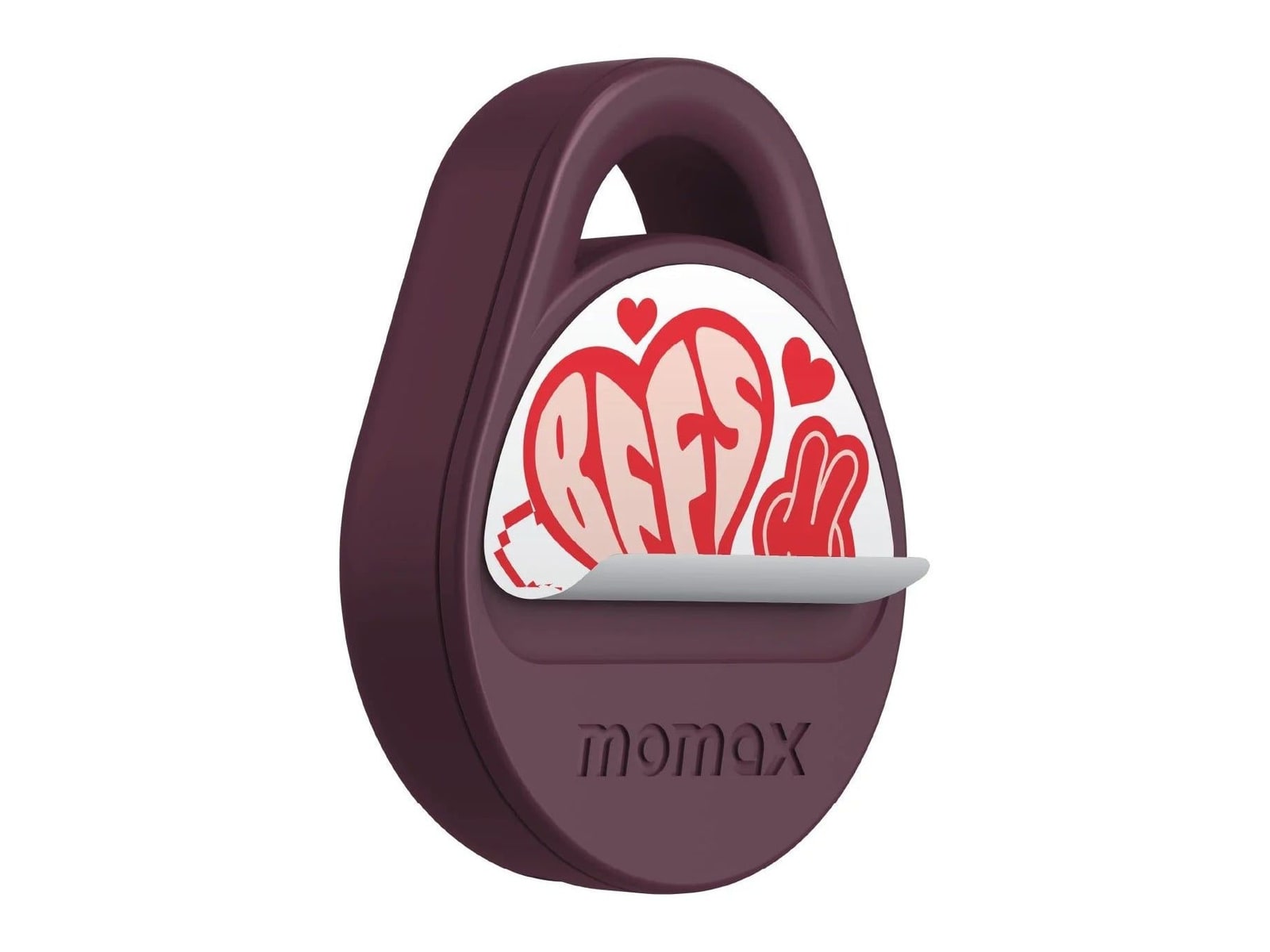 MOMAX - Pinpop2 X Rechargeable Find My Locator Bluetooth Trackers - Dusky Cherry