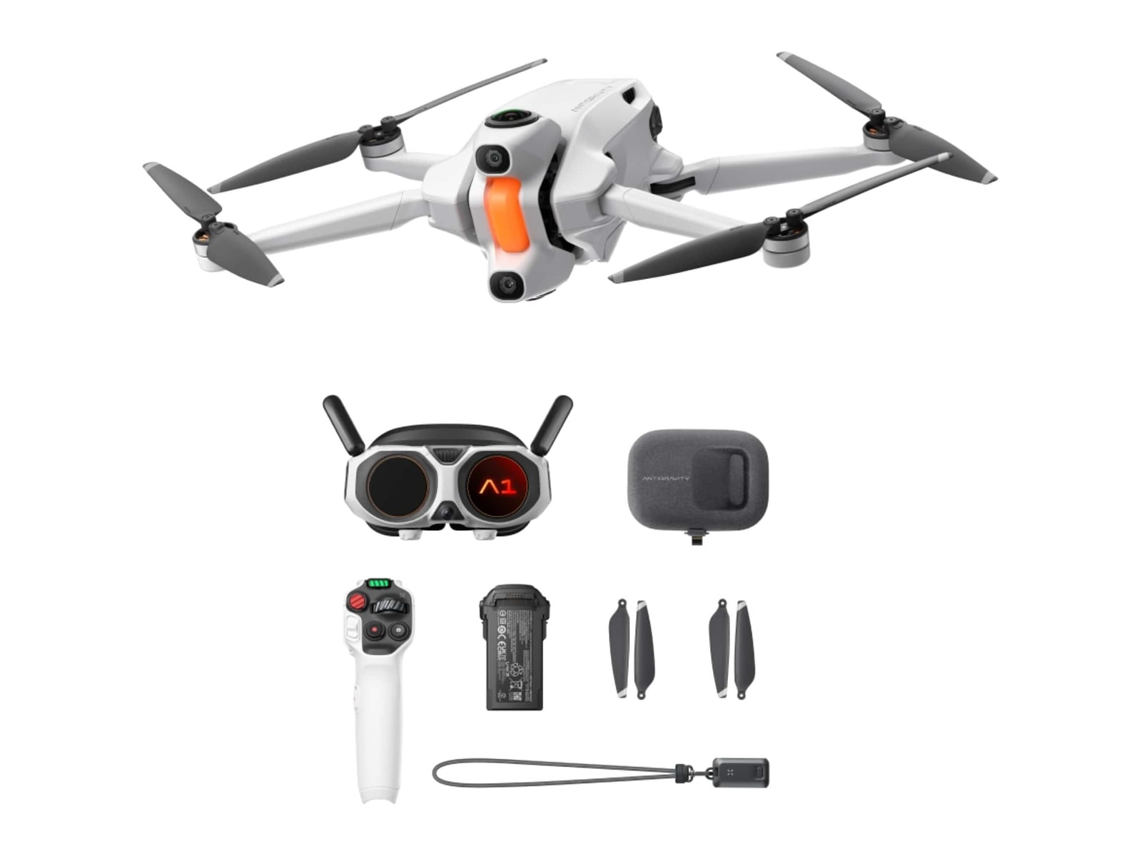 Antigravity - A1 8K 360 Remote Control Drone Standard Bundle Under 249g White Consumer Drones