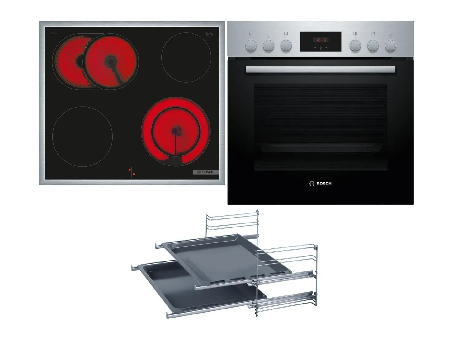 Bosch - HND211RS63 Built-in Cooker and Ceramic Hob Set Ovens & Ranges