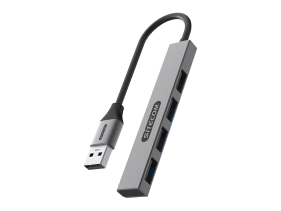 Sitecom - CN-5002 USB-A to 4x USB-A Nano Hub USB Hubs - Gray